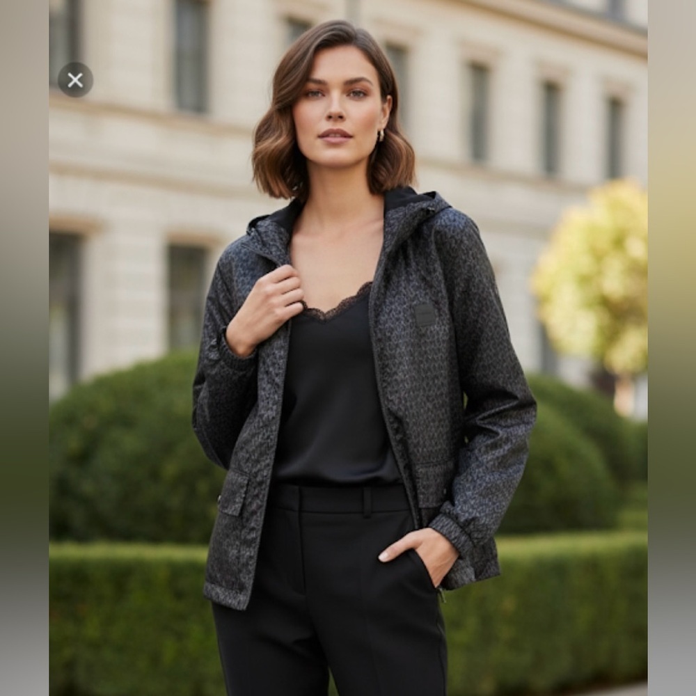 Michael Kors Black Windbreaker Jacket
